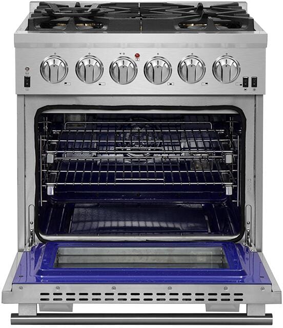 Forno 30″ Pro Series Capriasca Gas Burner / Electric Oven in Stainless Steel 5 Italian Burners, FFSGS6187-30 Range FFSGS6187-30 Luxury Appliances Direct