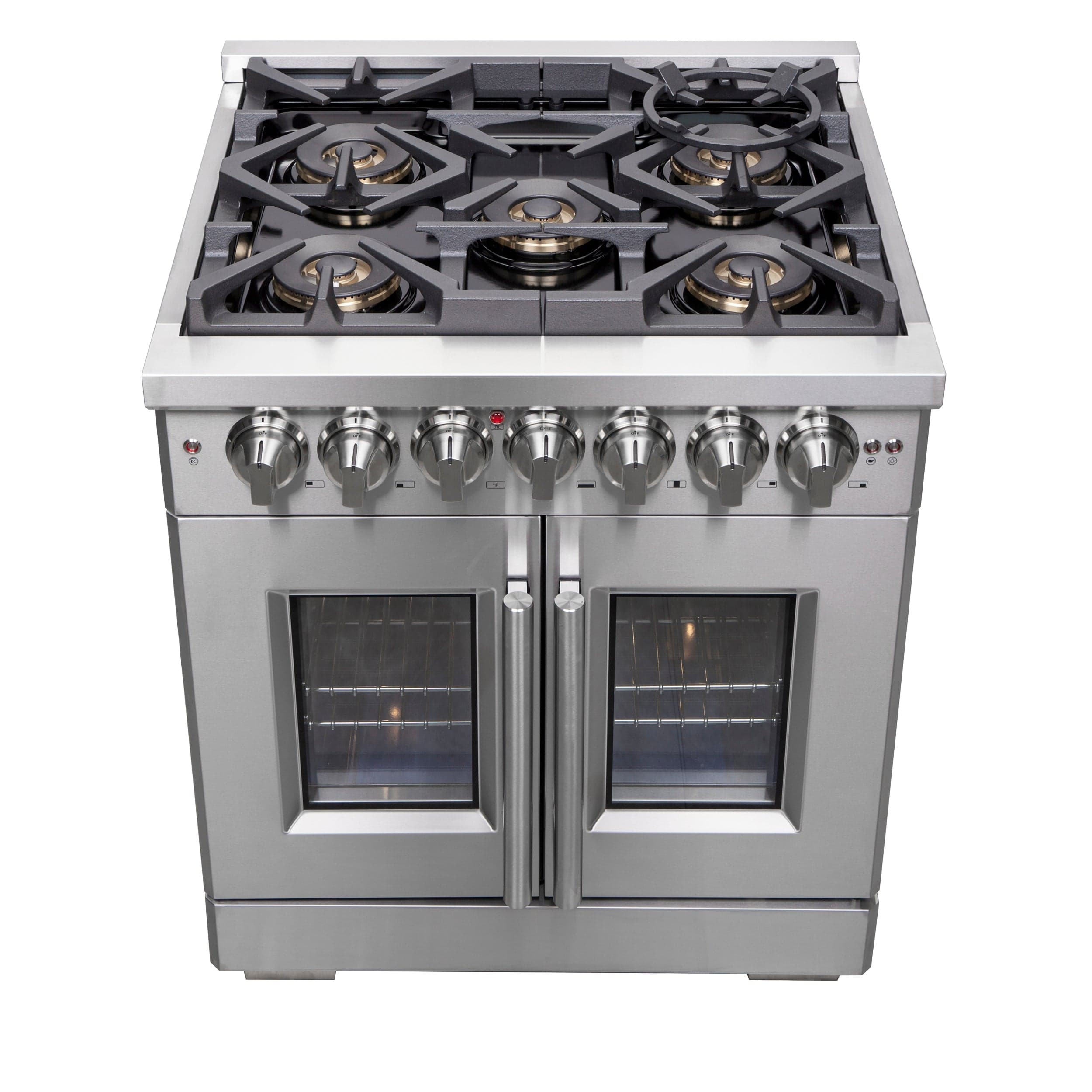 Forno 30" Professional Gas Burner, Electric Oven Range With French Door And 5 Sealed Burners, FFSGS6387-30 Range FFSGS6387-30 Luxury Appliances Direct