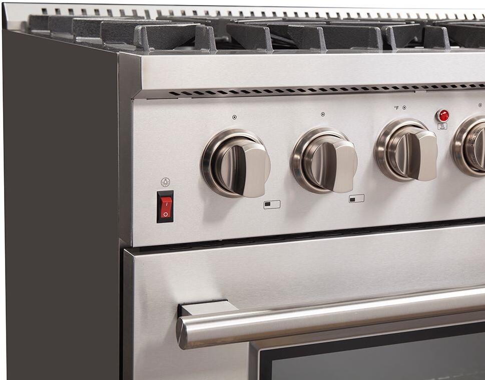 Forno 36" Galiano Gas Burner / Electric Oven in Stainless Steel 6 Italian Burners, FFSGS6156-36 I Luxury Appliances Direct