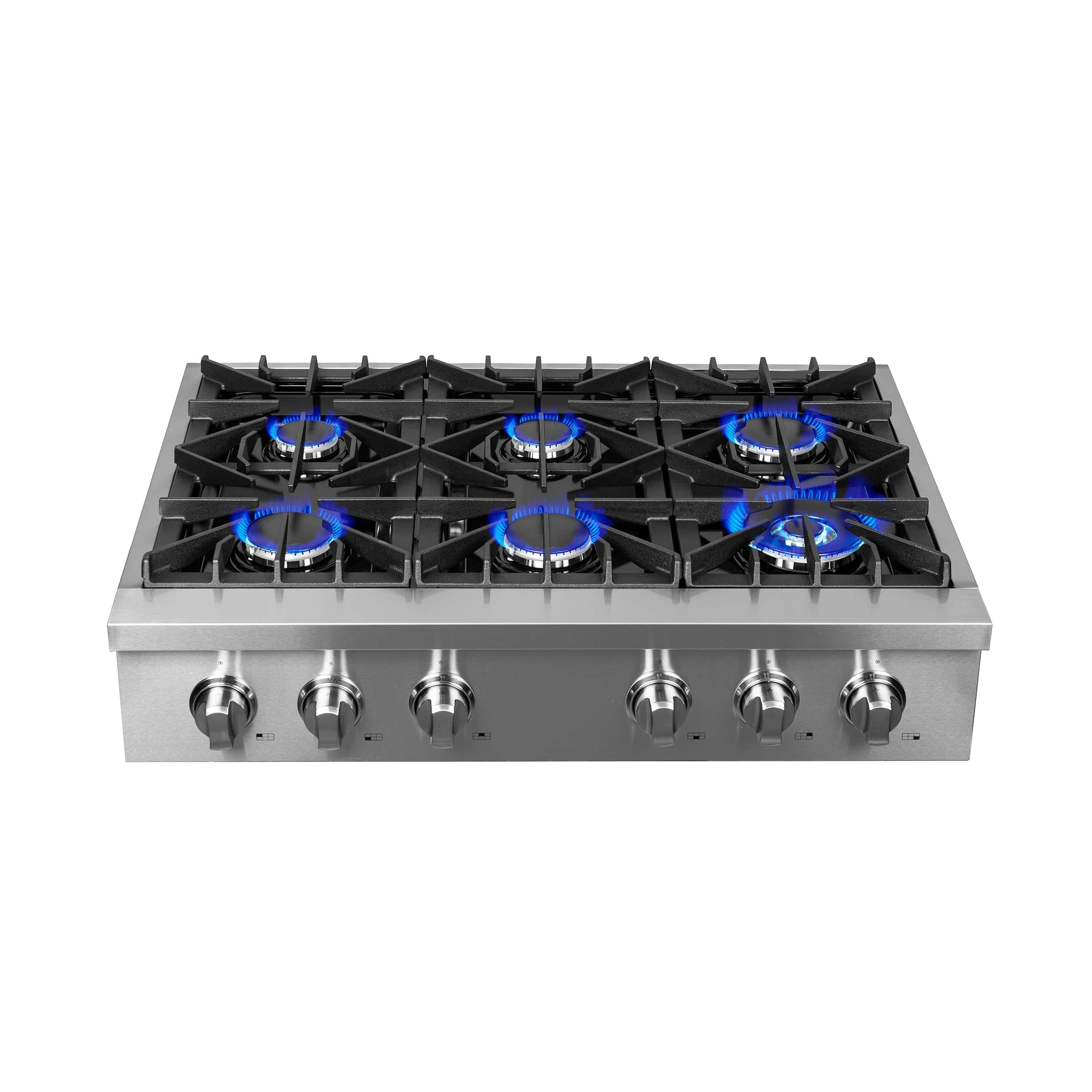 Forno 36" Gas Rangetop With 6 Sealed Burners in Stainless Steel, FCTGS5737-36 Rangetop FCTGS5737-36 Luxury Appliances Direct