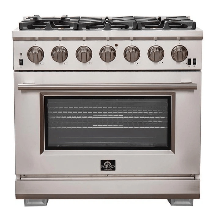 Forno 36″ Pro Series Capriasca Gas Burner / Gas Oven in Stainless Steel 6 Italian Burners, FFSGS6260-36 Ranges FFSGS6260-36 Luxury Appliances Direct