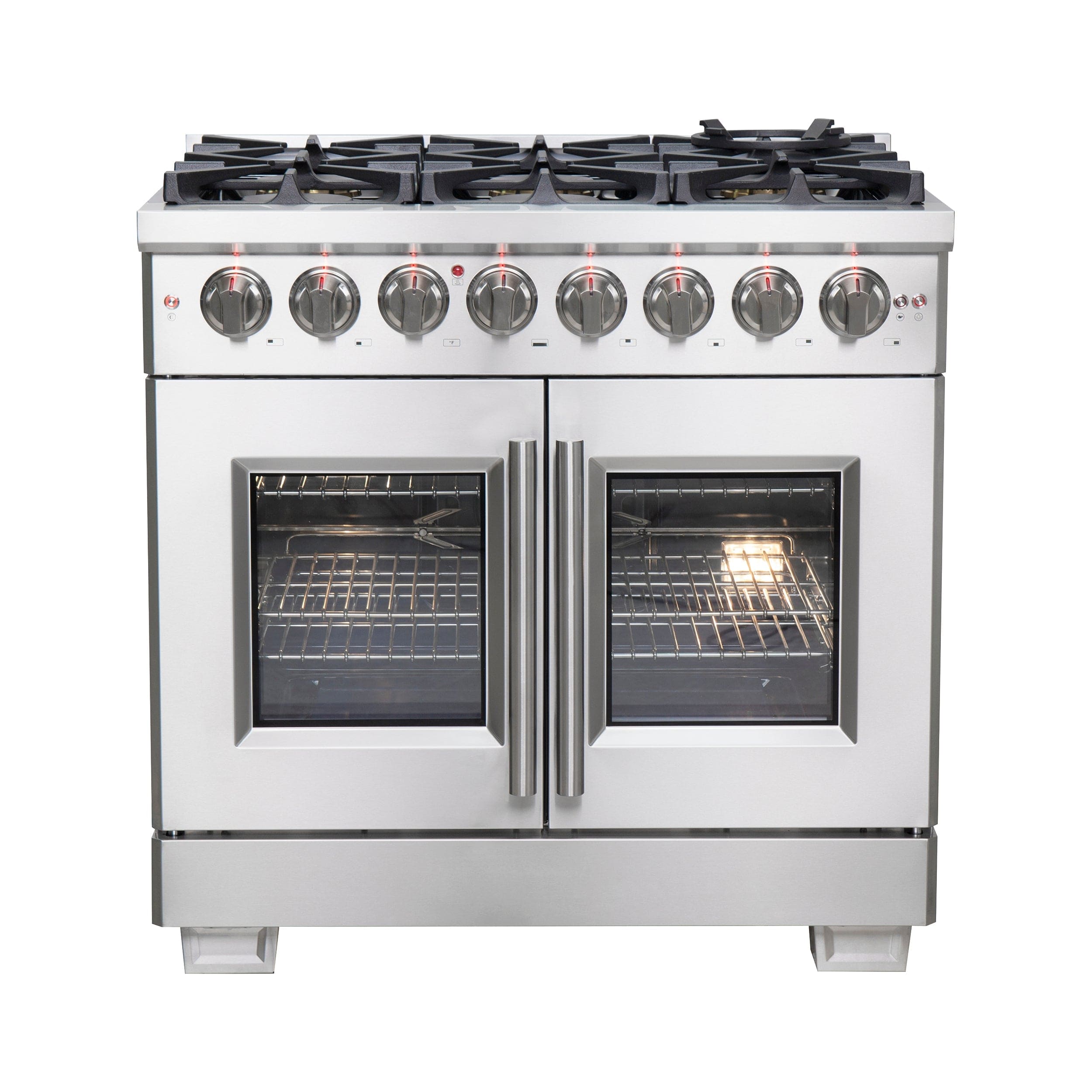 Forno 36" Professional Gas Burner, Electric Oven Range With French Door And 6 Sealed Burners, FFSGS6387-36 Range FFSGS6387-36 Luxury Appliances Direct