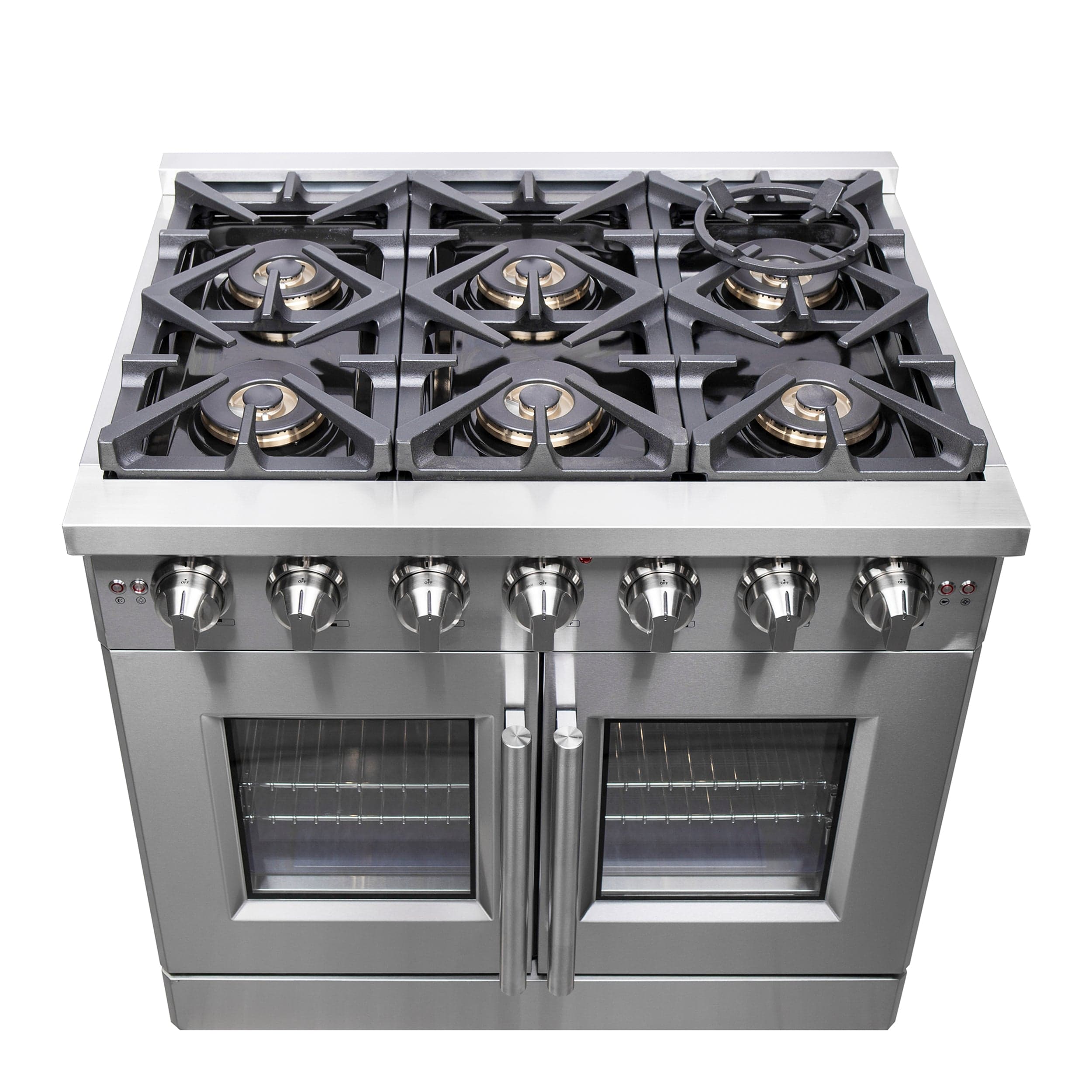 Forno 36" Professional Gas Range With French Door And 6 Sealed Burners, FFSGS6460-36 Range FFSGS6460-36 Luxury Appliances Direct