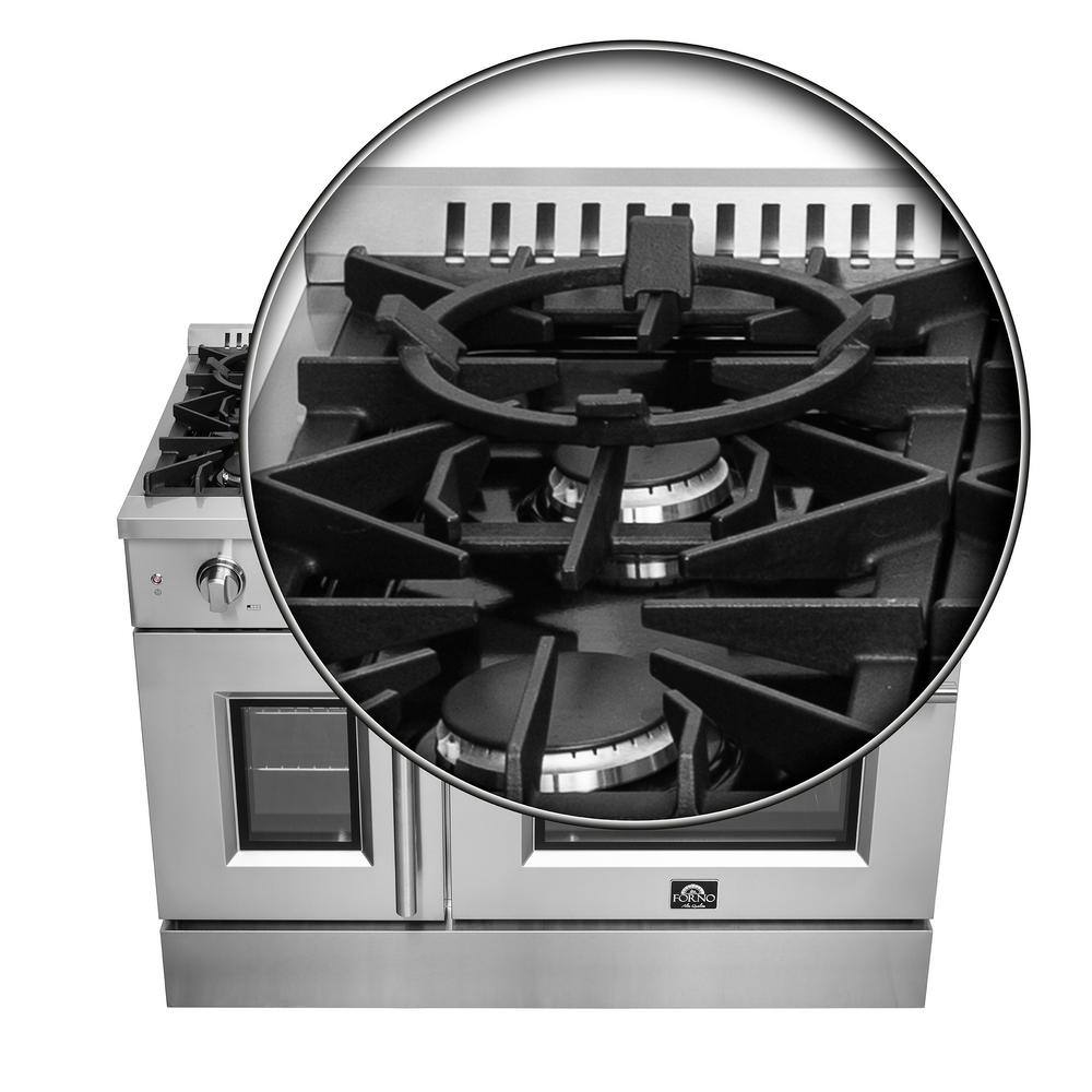 Forno 48" Double Door Gas Range With French Door And 8 Burners, FFSGS6444-48 Range FFSGS6444-48 Luxury Appliances Direct