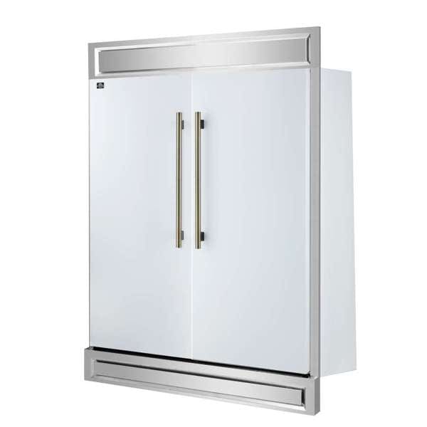 Forno 60-Inch Maderno 2-Convertible Refrigerator with Modern Grill FFFFD1722-60MG-WHT