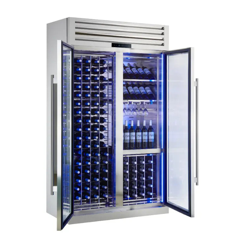 FORNO Abruzzo FWCDR6680-48S 48-Inch Dual Zone Wine Cooler – 30 Cu. Ft., 130 Bottles