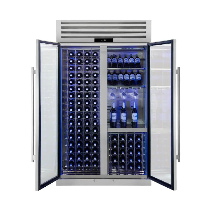 FORNO Abruzzo FWCDR6680-48S 48-Inch Dual Zone Wine Cooler – 30 Cu. Ft., 130 Bottles