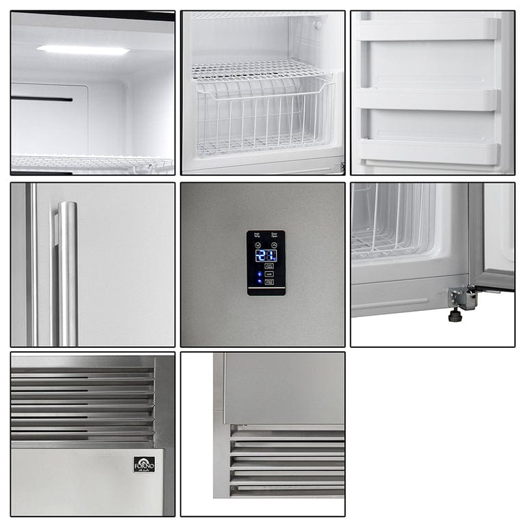 Forno Appliance Package - 30" Dual Fuel Range, 30" Range Hood, 60" Refrigerator, AP-FFSGS6125-30-W-4 Appliance Packages AP-FFSGS6125-30-W-4 Luxury Appliances Direct