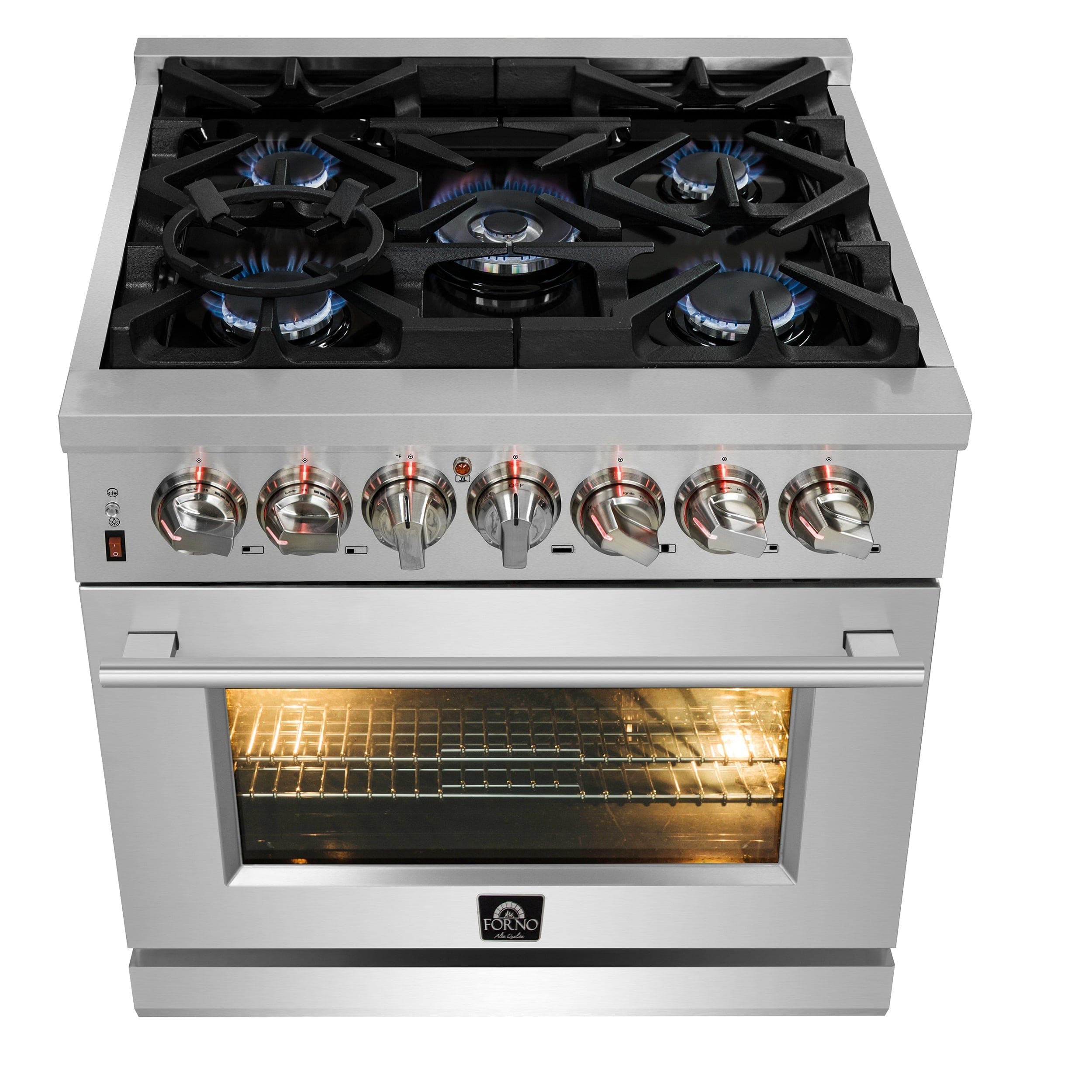 Forno Appliance Package - 30" Dual Fuel Range, 30" Range Hood, 60" Refrigerator, Dishwasher, Microwave Drawer, AP-FFSGS6125-30-W-8 Appliance Packages AP-FFSGS6125-30-W-8 Luxury Appliances Direct