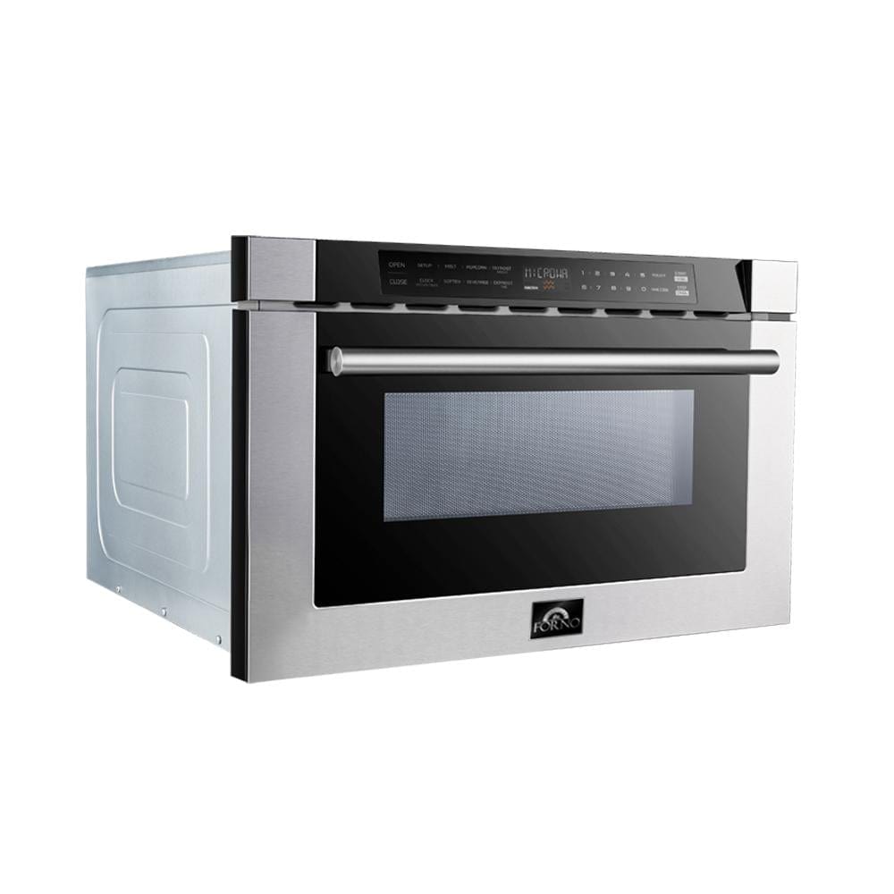 Forno Appliance Package - 30" Gas Range with Airfryer, Range Hood, 36" Refrigerator, Dishwasher, Microwave Drawer, Wine Cooler, AP-FFSGS6276-30-13 Appliance Packages AP-FFSGS6276-30-W-13 Luxury Appliances Direct