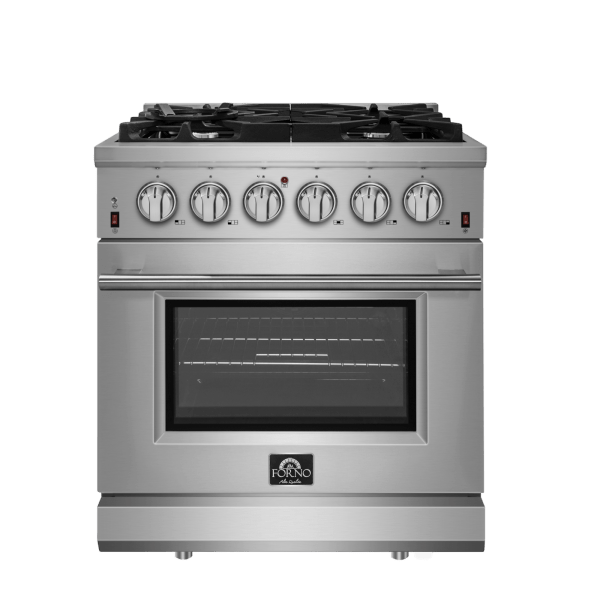 Forno Appliance Package- 30 Inch Gas Range, Wall Mount Range Hood, AP-FFSGS6239-30 Appliance Package AP-FFSGS6239-30 Luxury Appliances Direct