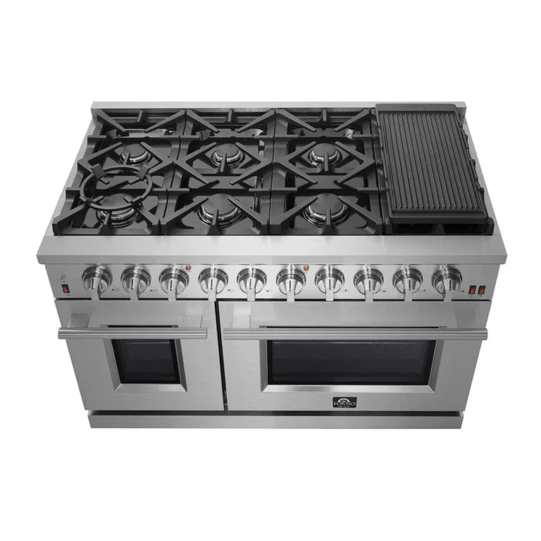 Forno Appliance Package - 48" Gas Range, Wall Mount Range Hood, AP-FFSGS6239-48 Appliance Packages AP-FFSGS6239-48 Luxury Appliances Direct