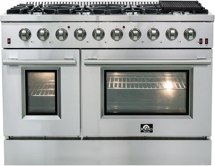 Forno Appliance Package - 48" Gas Range, Wall Mount Range Hood, AP-FFSGS6244-48-15 Appliance Package AP-FFSGS6244-48-15 Luxury Appliances Direct