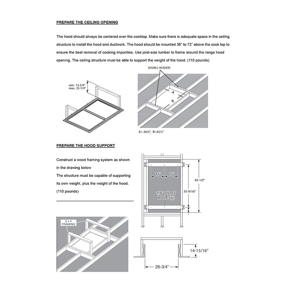 Forno Arezzo - 44 In. Celling Range Hood with 1,200 CFM, FRHRE5312-44 Range Hood FRHRE5312-44 Luxury Appliances Direct