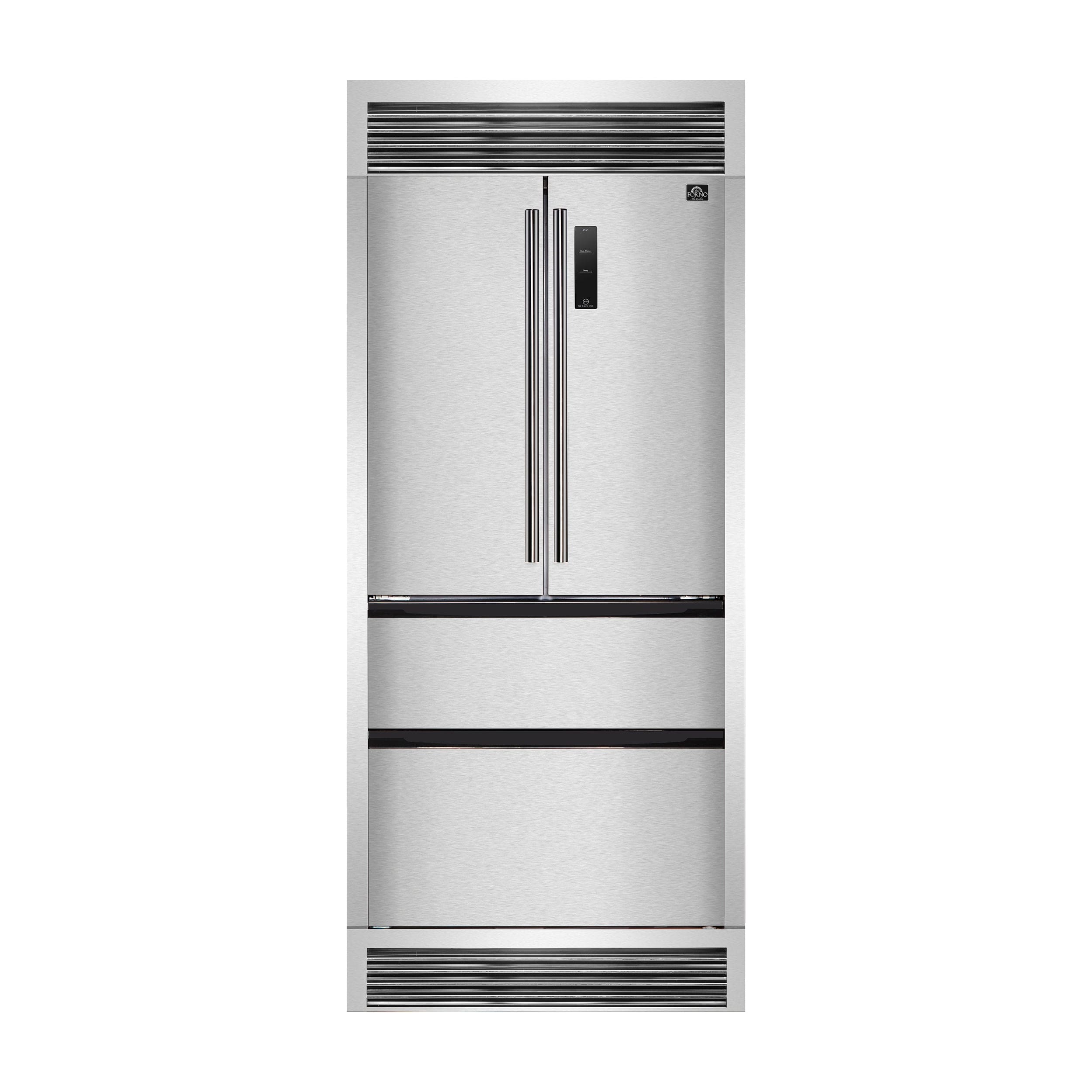 Forno Bovino 33" French Door With Grill Trim Refrigerator FFFFD1907-37SG Refrigerators FFFFD1907-37SG Luxury Appliances Direct