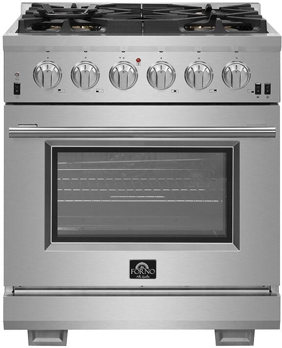 Forno Capriasca 30″ Gas Range in Stainless Steel with 5 Italian Burners, FFSGS6260-30 Ranges FFSGS6260-30 Luxury Appliances Direct