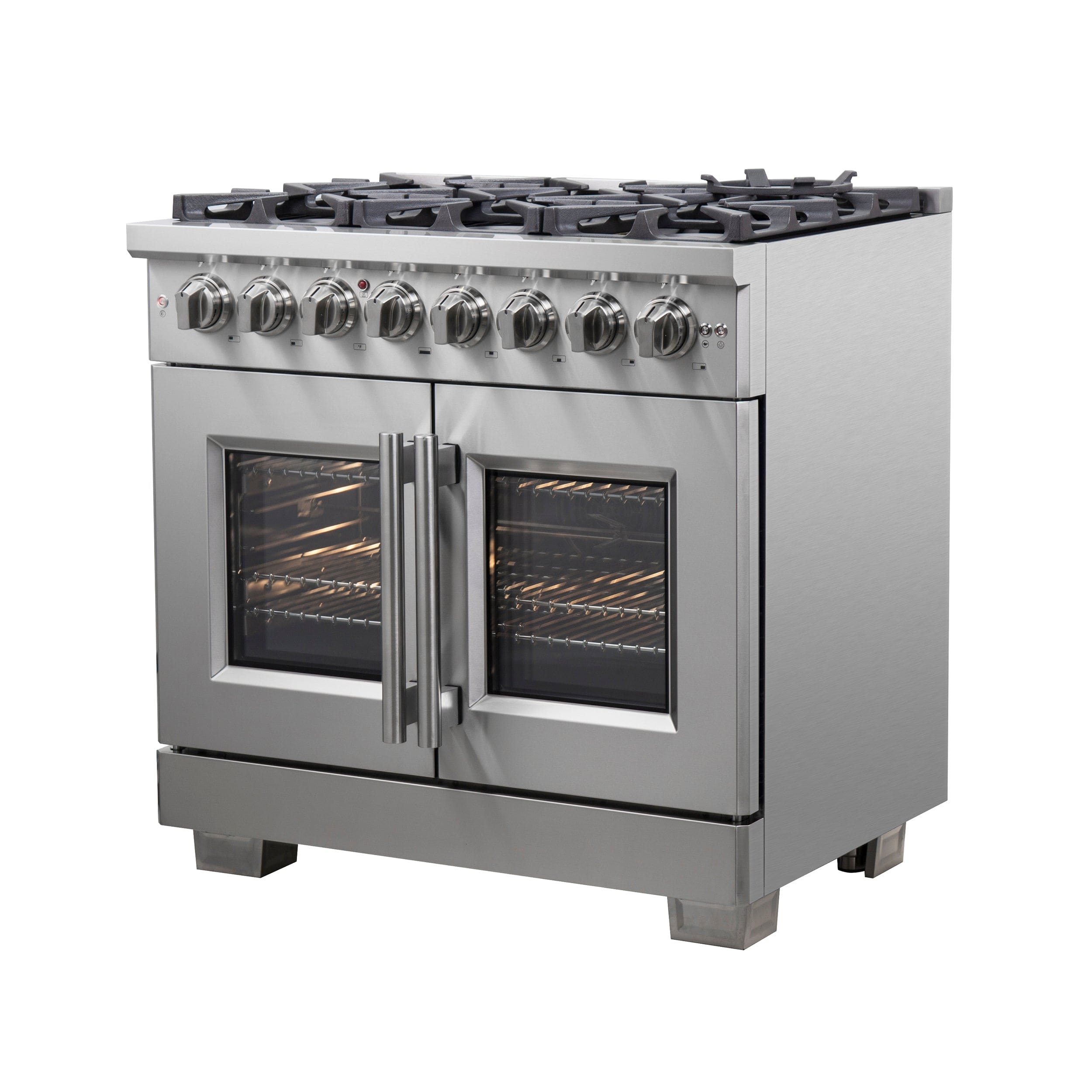 Forno Capriasca 36" Professional Gas Burner, Electric Oven Range With French Door And 6 Sealed Burners, FFSGS6387-36 Ranges FFSGS6387-36 Luxury Appliances Direct