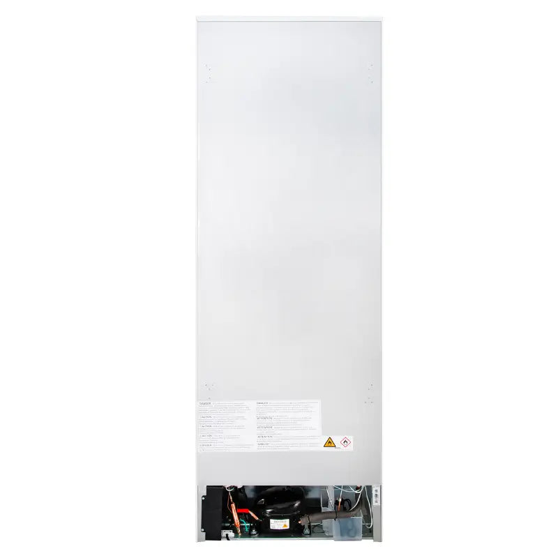 FORNO Custodia 24-Inch 10.3 Cu. Ft. Counter-Depth Bottom Freezer Refrigerator, Right Swing, White with Antique Brass Handles – FFFFD1766-24WHT-RS