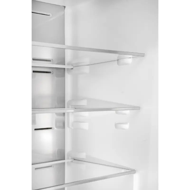 FORNO Custodia 24-Inch Counter-Depth Bottom Freezer Refrigerator, 10.3 Cu. Ft., Black with Antique Brass Handles – FFFFD1766-24BLK-RS