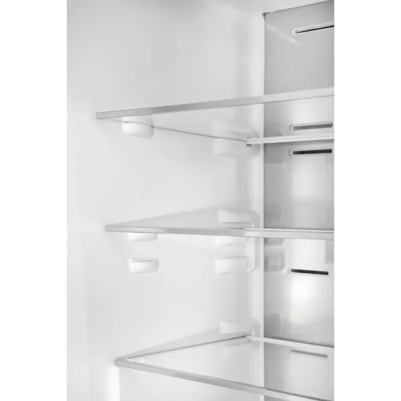 FORNO Custodia 24-Inch Counter-Depth Bottom Freezer Refrigerator with Ice Maker, Left Swing, Black & Antique Brass – FFFFD1766-24BLK-LS