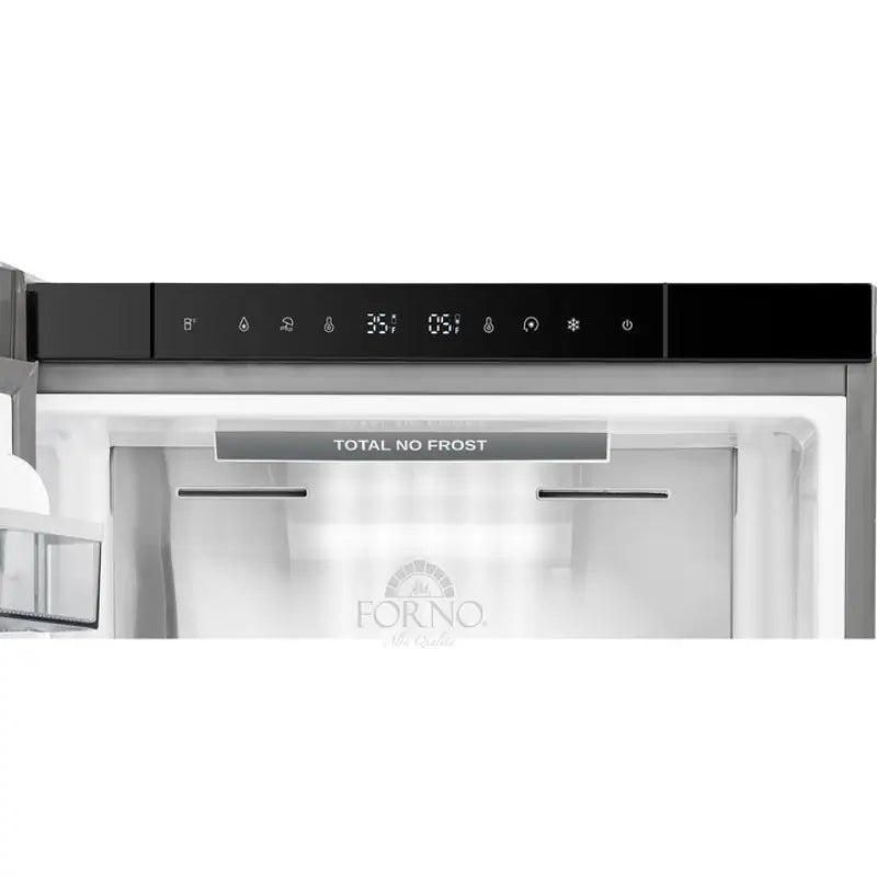 FORNO Custodia 48-Inch 20.6 Cu. Ft. Bottom Freezer Refrigerator Combo with Ice Maker, Stainless Steel – FFFFD1766-48S