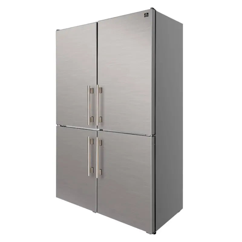 FORNO Custodia 48-Inch 20.6 Cu. Ft. Bottom Freezer Refrigerator Combo with Ice Maker, Stainless Steel – FFFFD1766-48S