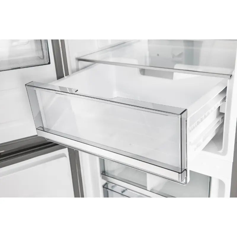 FORNO Custodia FFFFD1766-24LS 24-Inch Counter-Depth Bottom Freezer Refrigerator, 10.3 Cu. Ft., Left Swing, Ice Maker – Stainless Steel