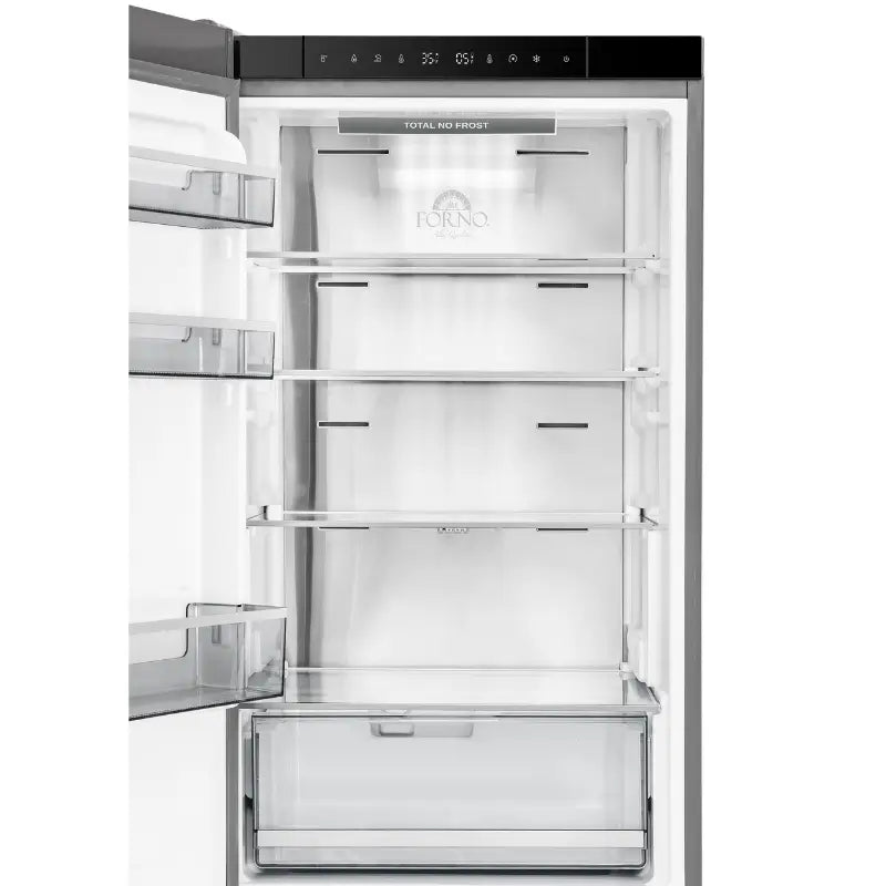FORNO Custodia FFFFD1766-24LS 24-Inch Counter-Depth Bottom Freezer Refrigerator, 10.3 Cu. Ft., Left Swing, Ice Maker – Stainless Steel