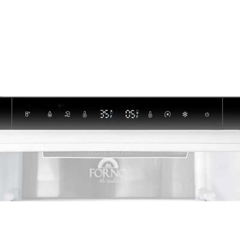 FORNO Custodia FFFFD1766-48WHT 48-Inch 20.6 Cu. Ft. Bottom Freezer Refrigerator Set with Ice Maker – White with Antique Brass Handles