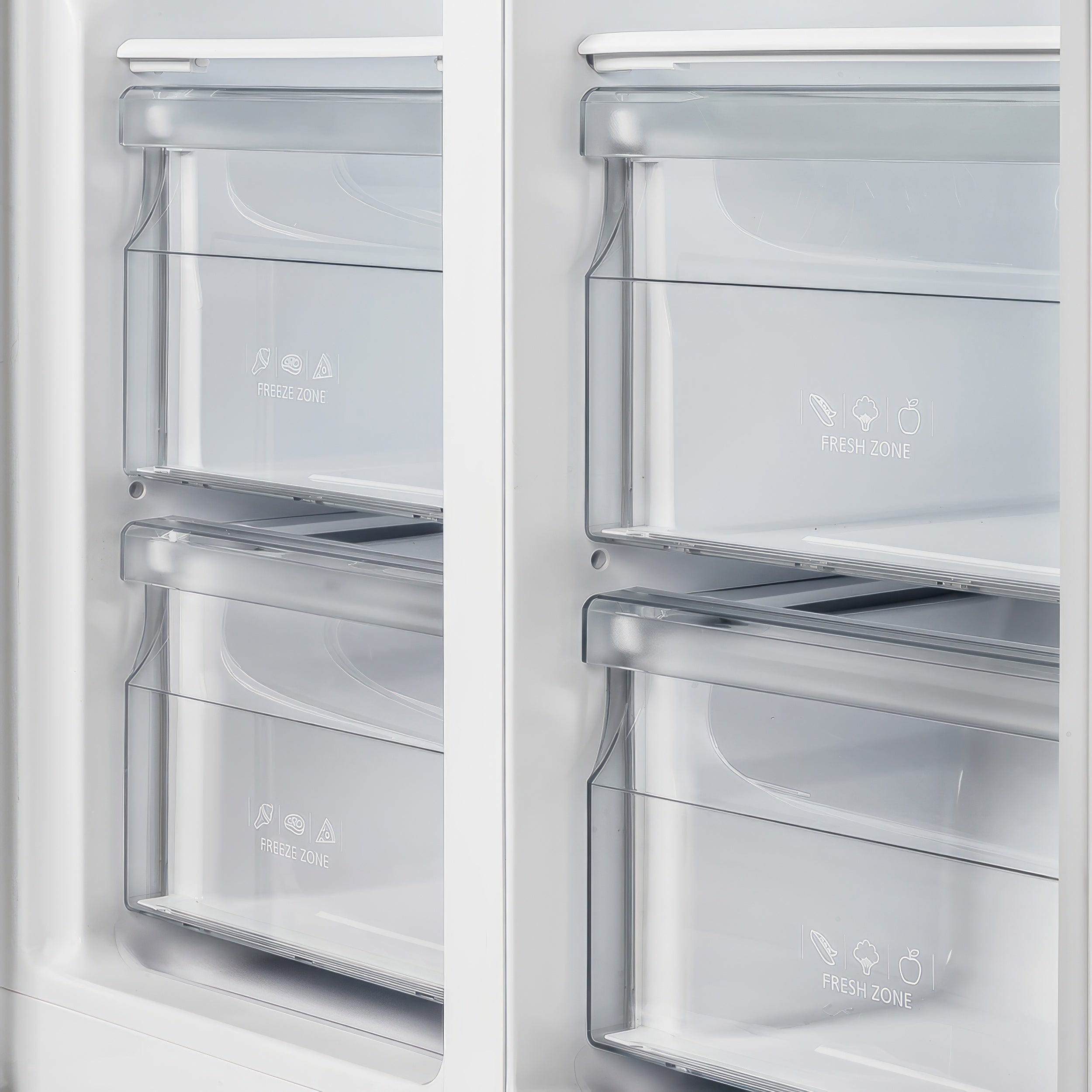 Forno Espresso 33" 15.6 cu. ft. Refrigerator in White with Antique Brass Handles, FFRBI1805-33WHT Refrigerator FFRBI1805-33WHT Luxury Appliances Direct
