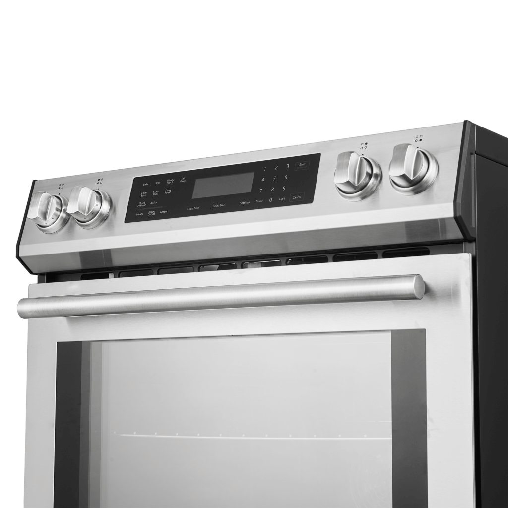 Forno Espresso Donatello 30" Induction Range with Air Fry and Self-Clean in Stainless Steel and Silver Handles, FFSIN0905-30 Ranges FFSIN0905-30 Luxury Appliances Direct