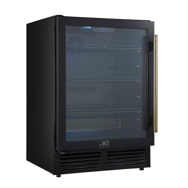Forno Frescolino 24 Inch Black Beverage Cooler FWCDR6665-24BLK