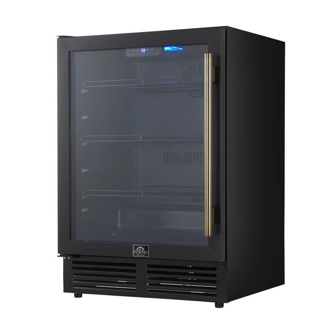 Forno Frescolino 24 Inch Black Beverage Cooler FWCDR6665-24BLK