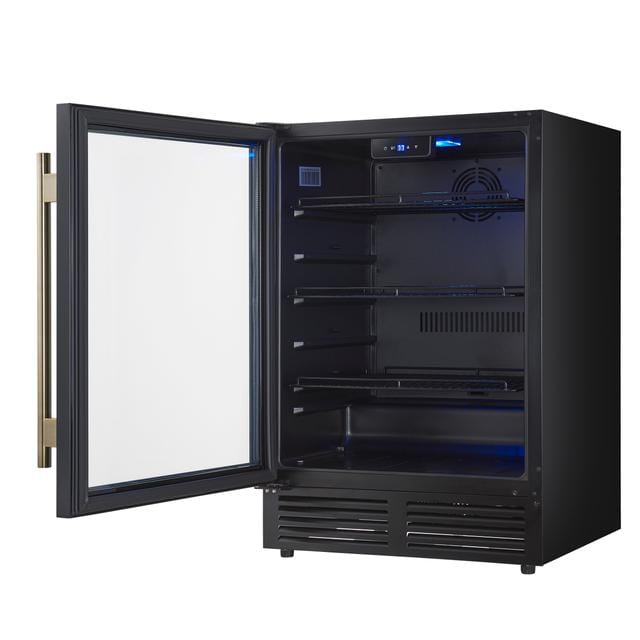 Forno Frescolino 24 Inch Black Beverage Cooler FWCDR6665-24BLK