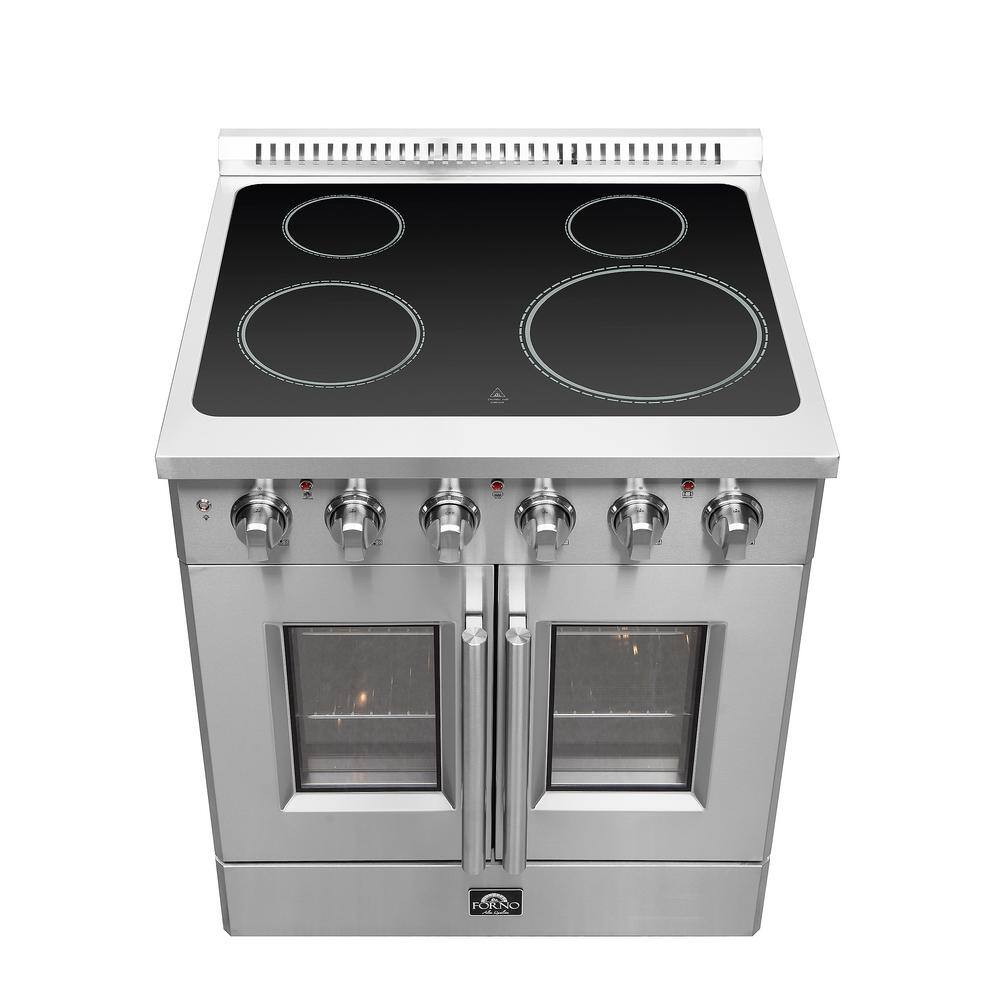 Forno Galiano 30" Freestanding Electric Range With French Door in Stainless Steel, FFSEL6917-30 Ranges FFSEL6917-30 Luxury Appliances Direct