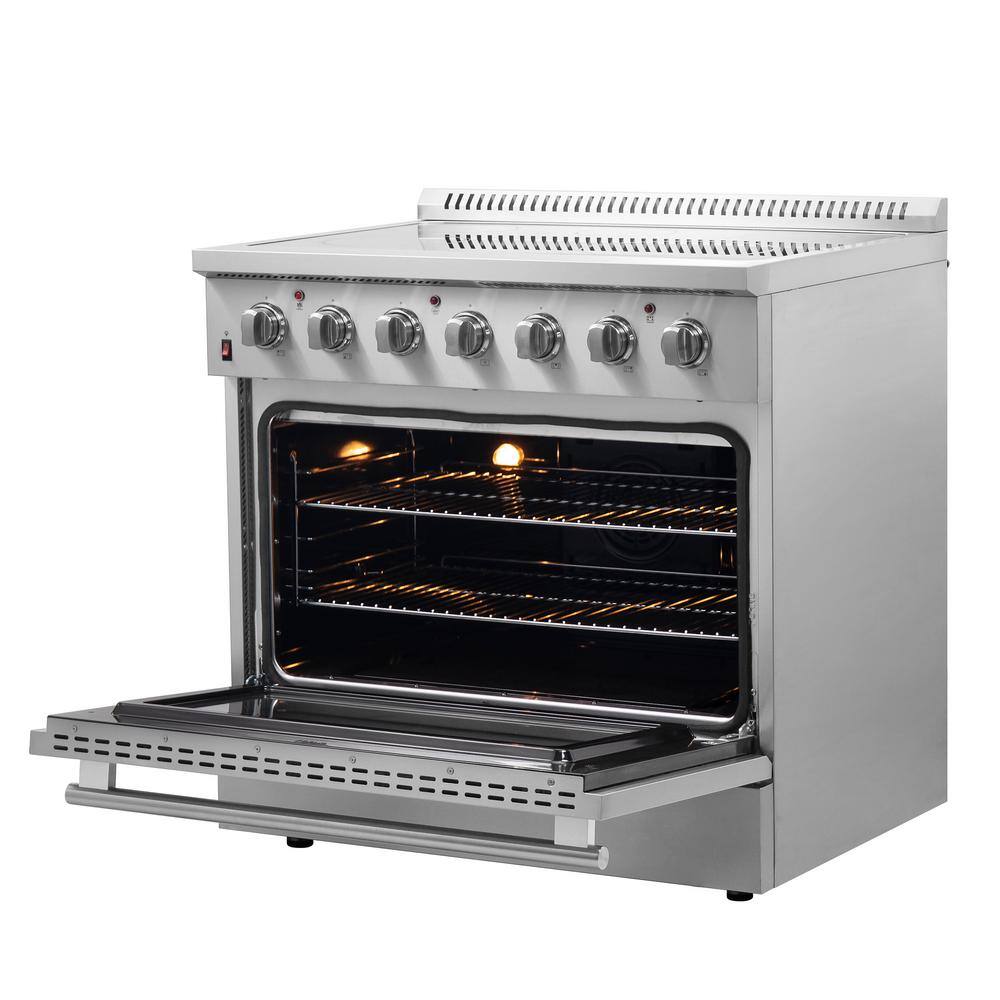 Forno Galiano 36" Freestanding Electric Range in Stainless Steel, FFSEL6083-36 Ranges FFSEL6083-36 Luxury Appliances Direct