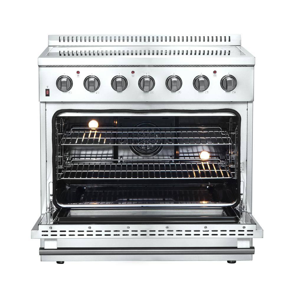 Forno Galiano 36" Freestanding Electric Range in Stainless Steel, FFSEL6083-36 Ranges FFSEL6083-36 Luxury Appliances Direct