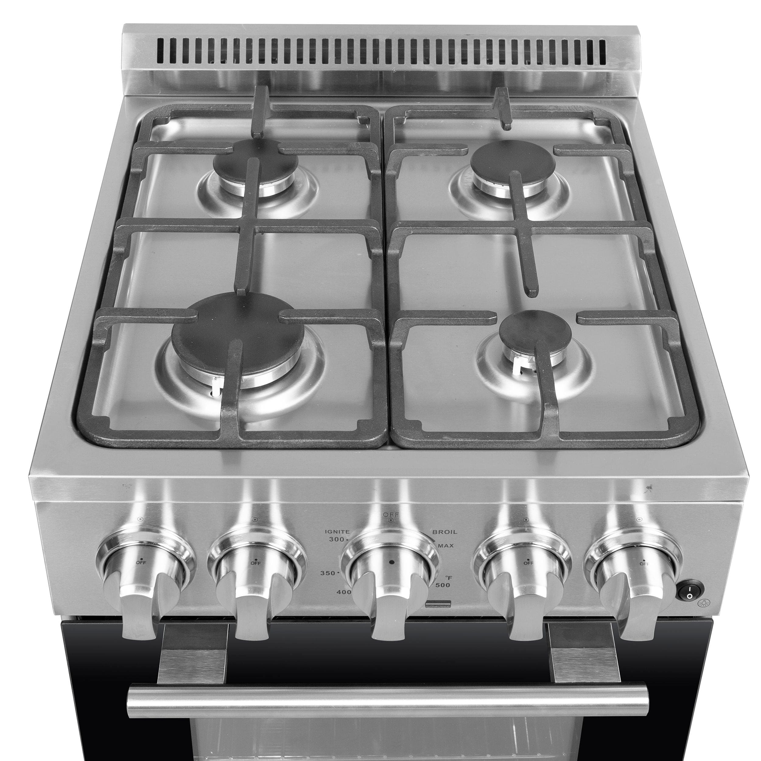 Forno Lamazze 20" Freestanding Gas Range With 4 Sealed Burners in Stainless Steel, FFSGS6265-20 Ranges FFSGS6265-20 Luxury Appliances Direct