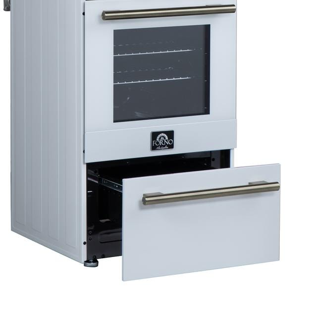 Forno Lamazze 20-Inch Gas Range in White FFSGS6265-20WHT