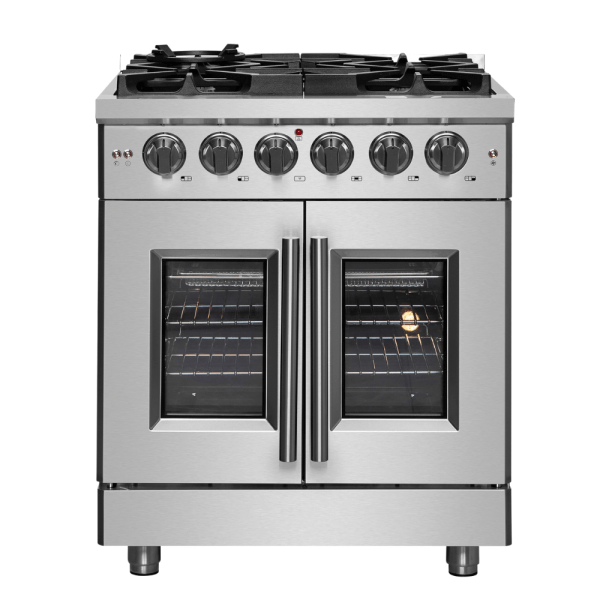 Forno Massimo 30″ Freestanding French Door Dual Fuel Range with 5 Burners, FFSGS6325-30 Ranges FFSGS6325-30 Luxury Appliances Direct