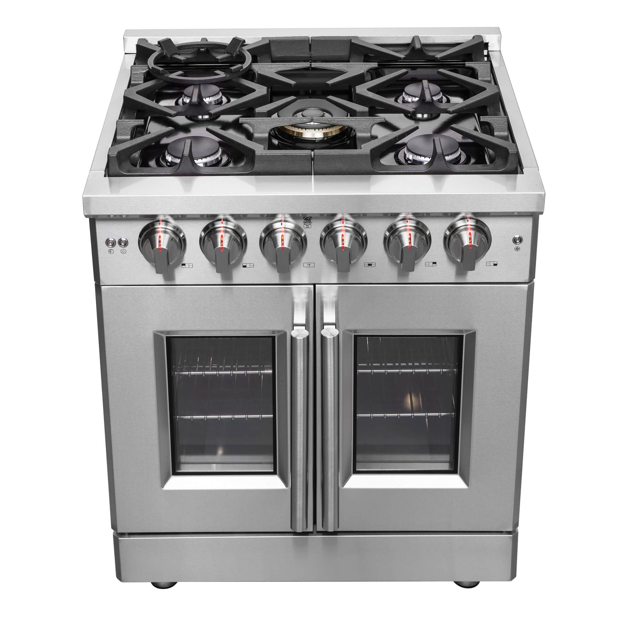 Forno Massimo 30″ Freestanding French Door Dual Fuel Range with 5 Burners, FFSGS6325-30 Ranges FFSGS6325-30 Luxury Appliances Direct