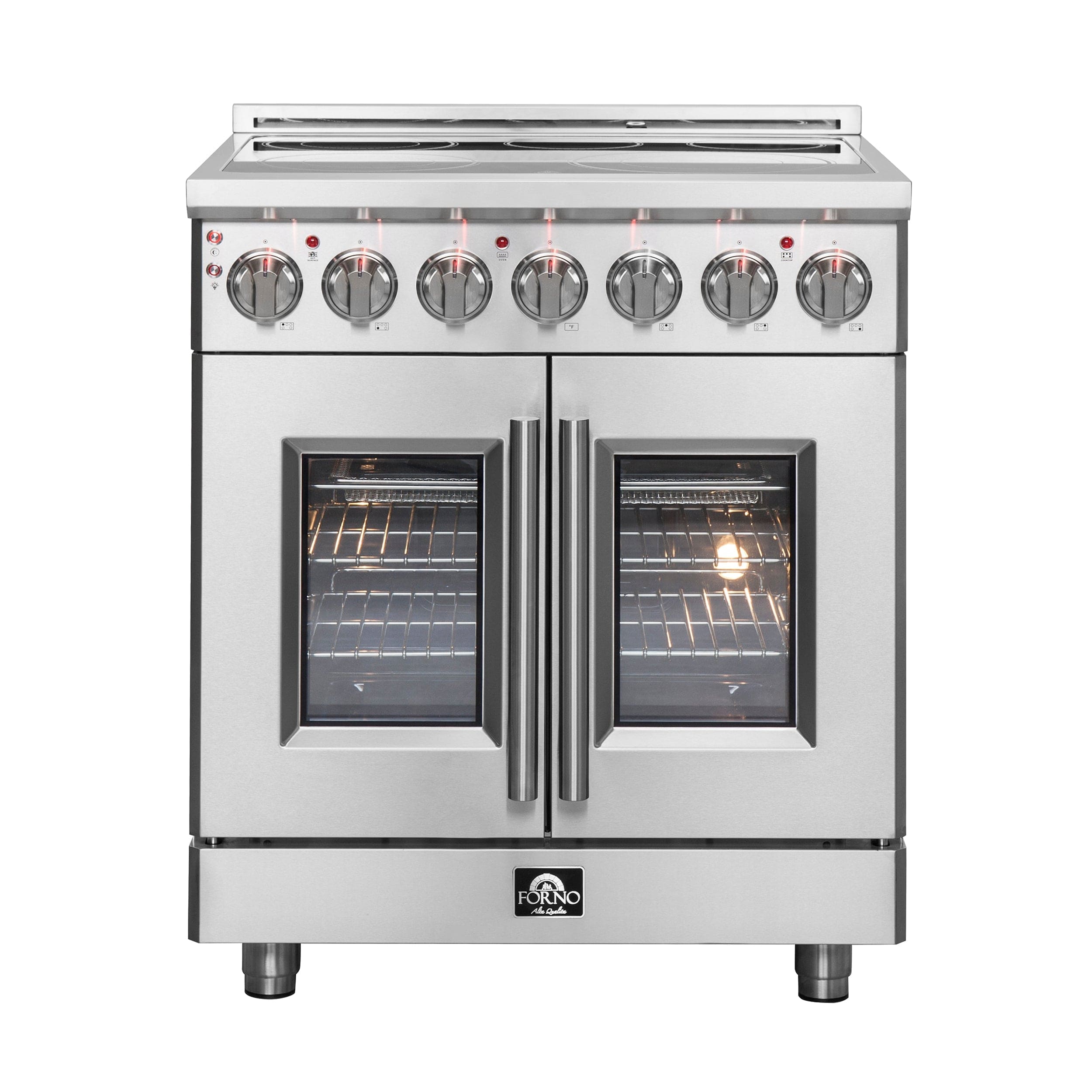 Forno Massimo 30" Freestanding French Door Electric Range with 5 Elements, FFSEL6955-30 Ranges FFSEL6955-30 Luxury Appliances Direct