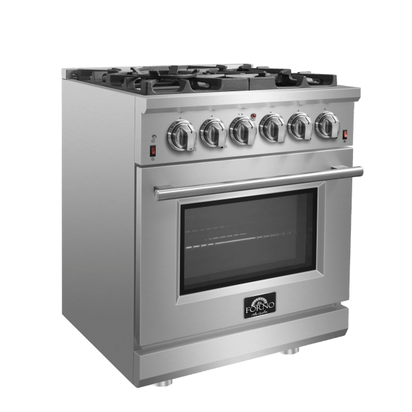 Forno Massimo 30" Freestanding Gas Range with 5 Burners, FFSGS6239-30 I Luxury Appliances Direct