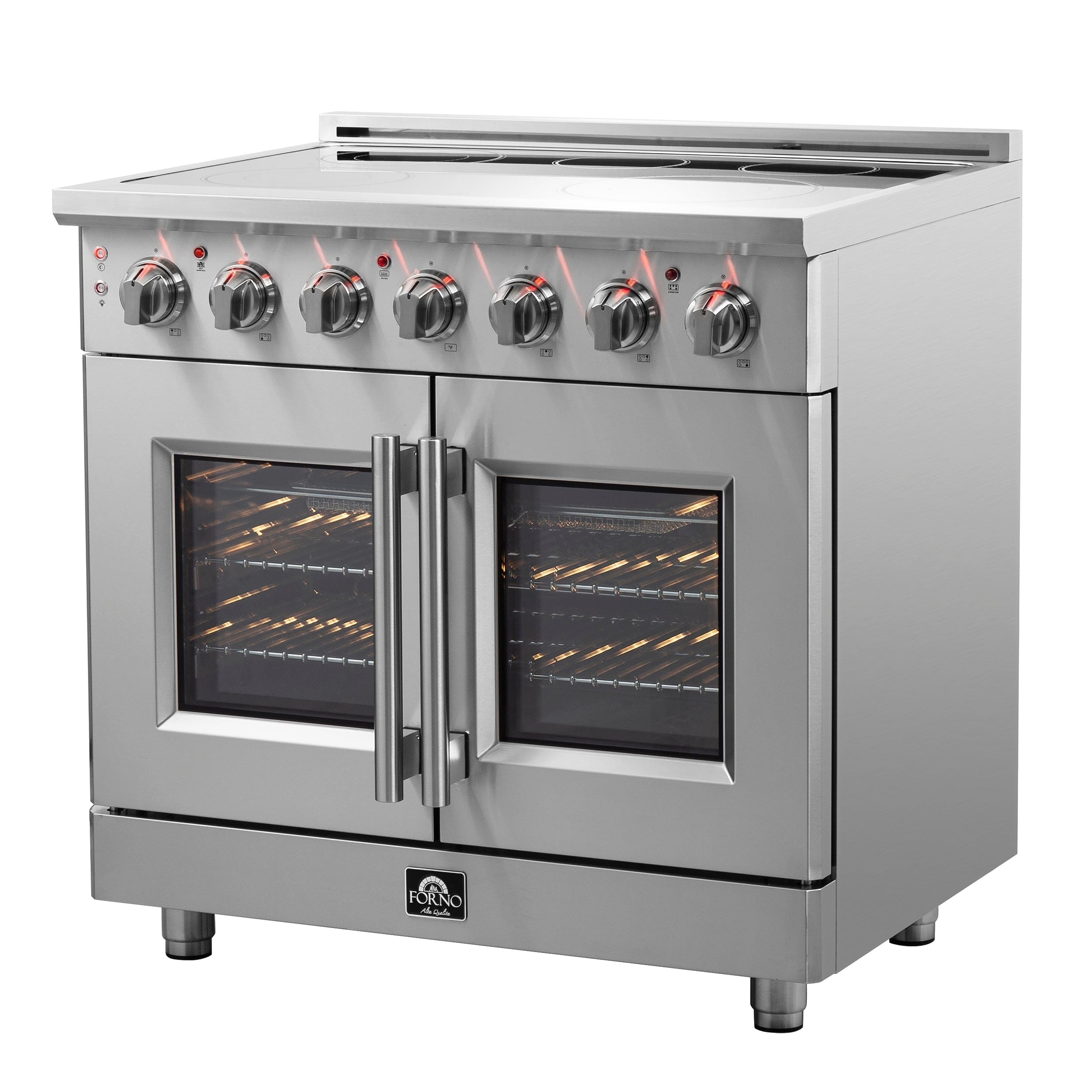 Forno Massimo 36" Freestanding French Door Electric Range with 5 Elements, FFSEL6955-36 Ranges FFSEL6955-36 Luxury Appliances Direct