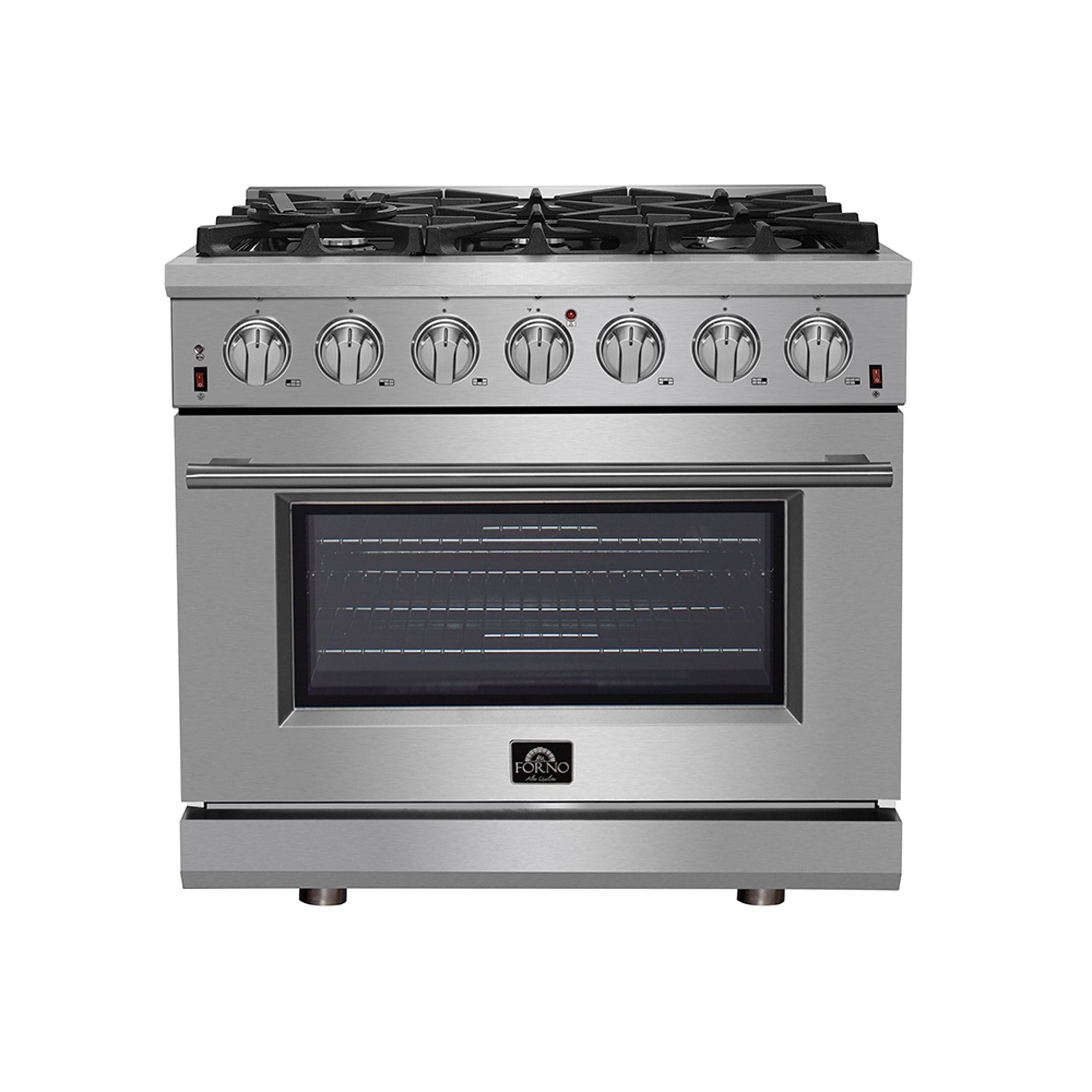 Forno Massimo 36" Freestanding Gas Range with 6 Burners, FFSGS6239-36 I Luxury Appliances Direct