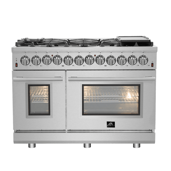 Forno Massimo 48″ Freestanding Dual Fuel Range with 8 Burners, FFSGS6125-48 Ranges FFSGS6125-48 Luxury Appliances Direct