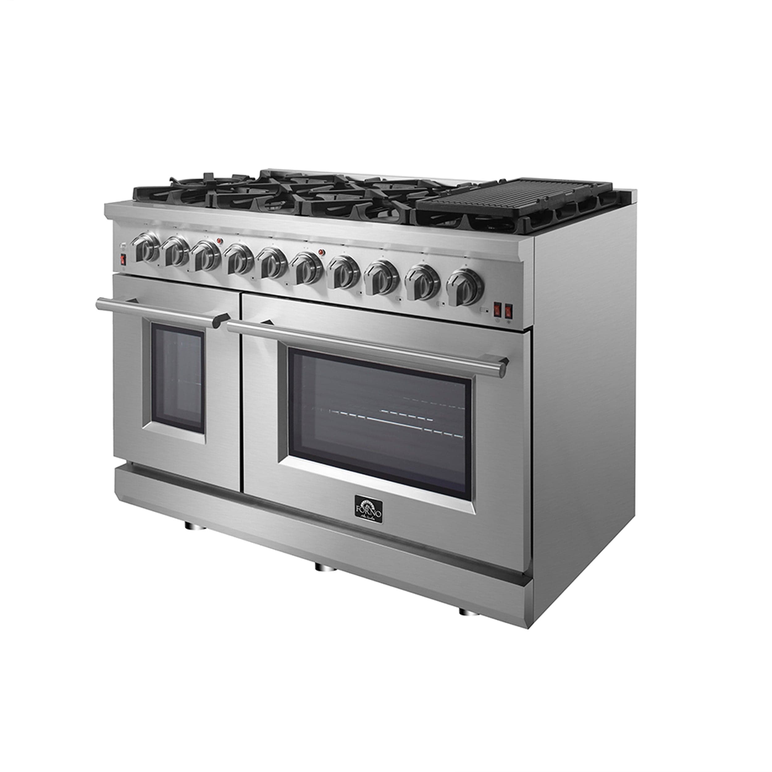 Forno Massimo 48" Freestanding Gas Range with 8 Burners, FFSGS6239-48 I Luxury Appliances Direct