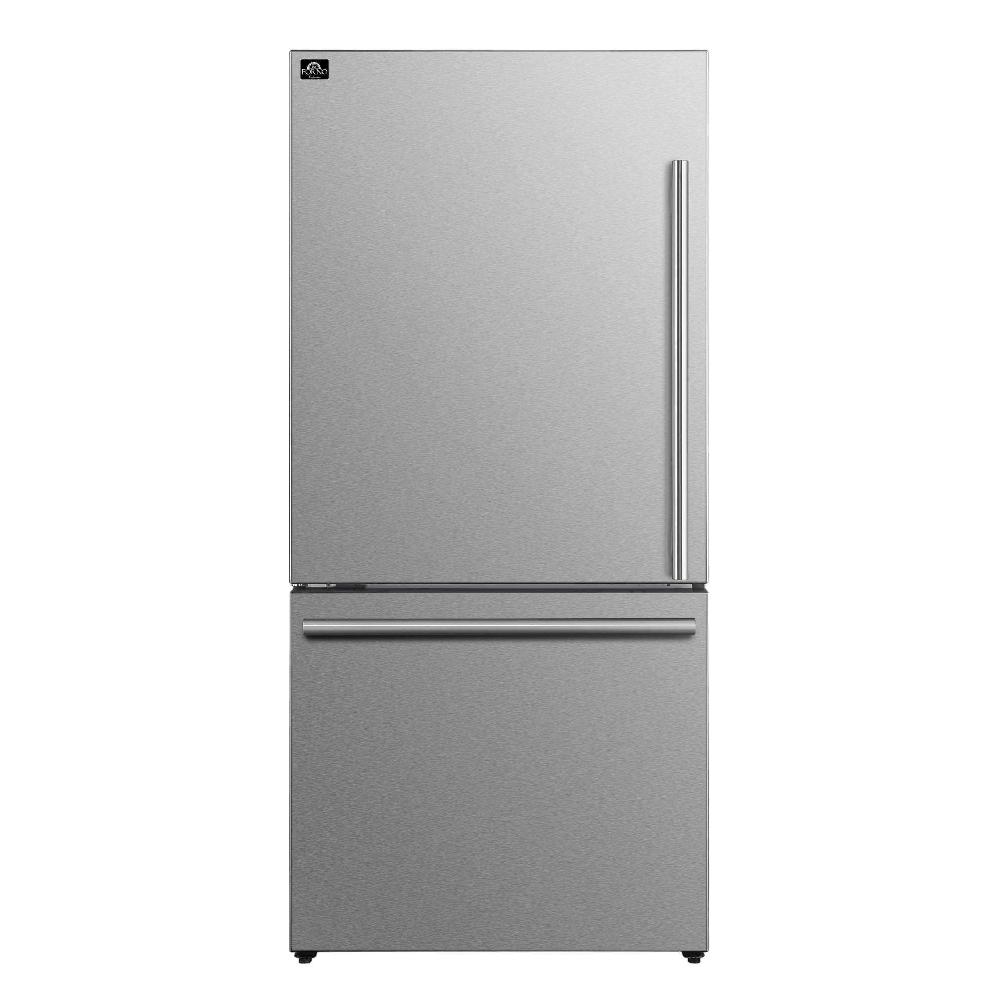 Forno Milano Espresso 31" Stainless 17.2 Cu.Ft W/ Ice Maker Bottom Freezer Refrigerator FFFFD1786-31S Refrigerators FFFFD1786-31S Luxury Appliances Direct