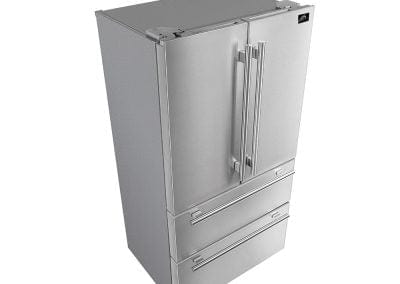 Forno Moena 40" French Door Refrigerator With Decorative Grill FFRBI1820-40SG Refrigerators FFRBI1820-40SG Luxury Appliances Direct