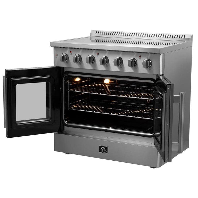 Forno Package - 36" Electric French Door Range, Refrigerator and Dishwasher, AP-FFSEL6917-36-3PK-3 Appliance Package AP-FFSEL6917-36-3PK-3 Luxury Appliances Direct